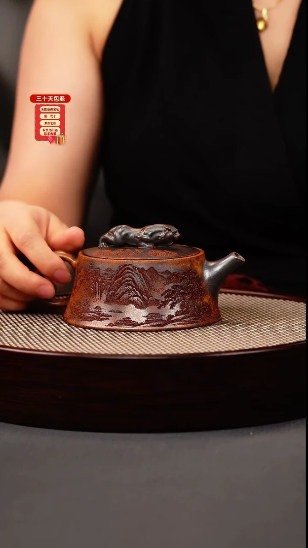 茶壶紫砂龙骨金砂 卧虎藏龙