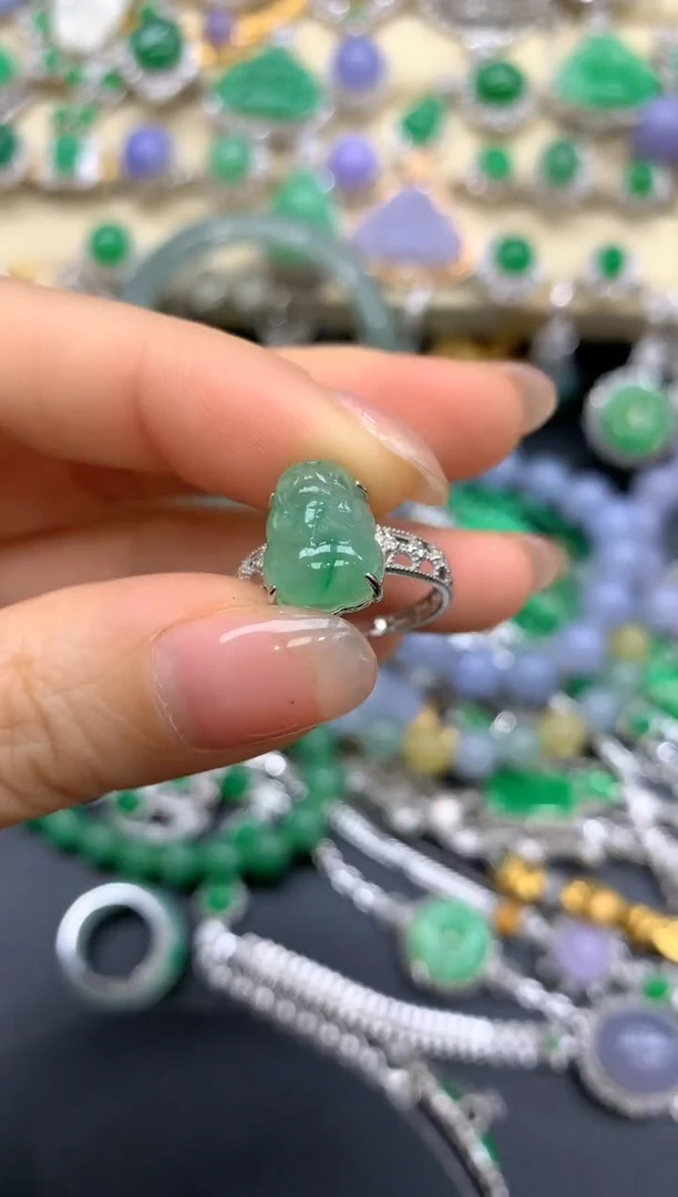 【闪购商品】翡翠戒指18K金镶嵌265-中国好珍宝