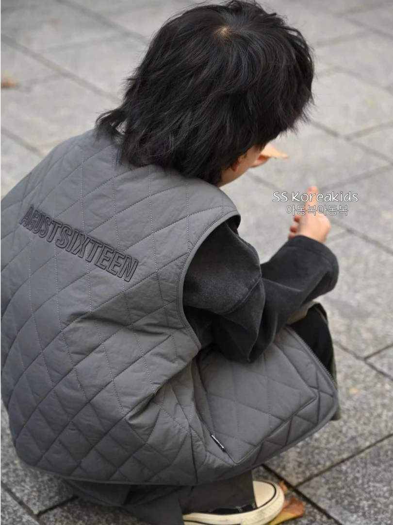 童装男童马甲薄棉2024新款洋气儿童春秋外套女童背心中大童保暖潮