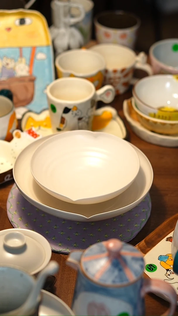 瓷片阿莲陶瓷工作室  碗 2个