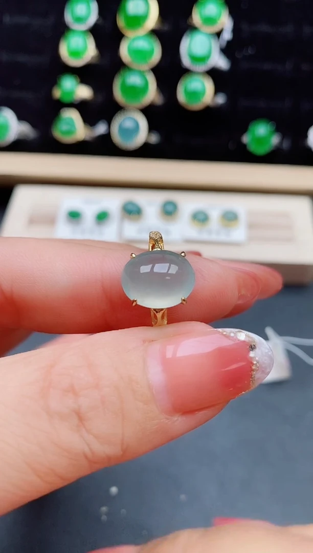 【闪购商品】翡翠戒指银S925镶嵌50800