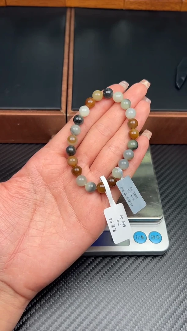 未镶嵌手串和田玉若羌微色差卡8