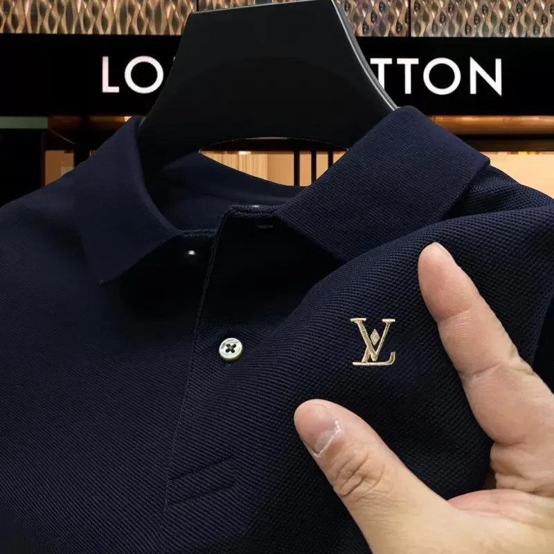 【海外尾货·撤柜正品】夏季男士高品质纯棉短袖翻领POLO衫轻奢时尚