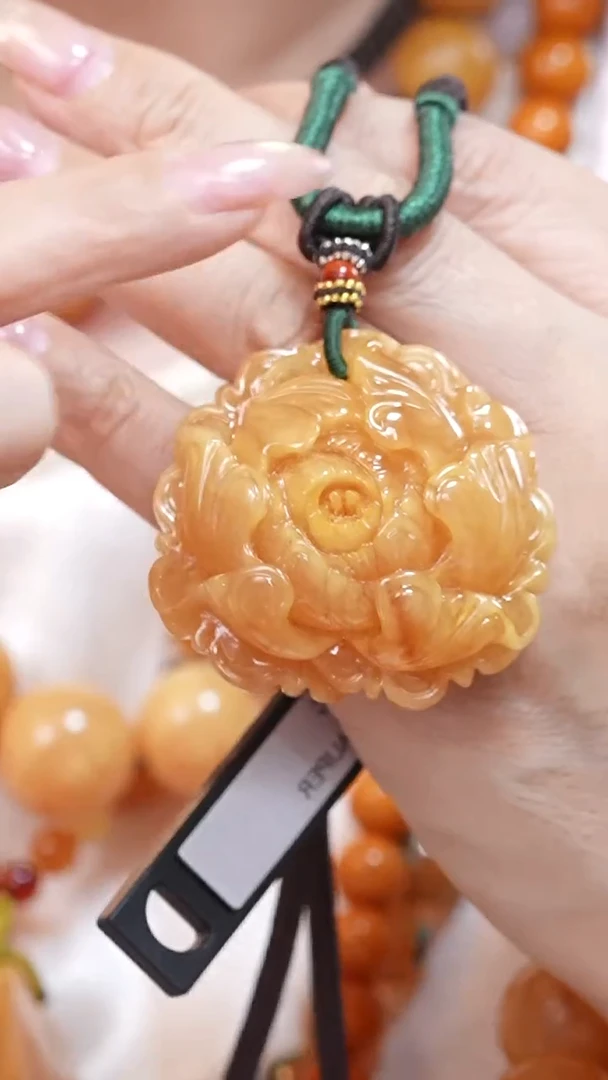 蜜蜡颈饰未镶嵌7631天然蜜蜡珠宝奇石云端妖孽全部保真