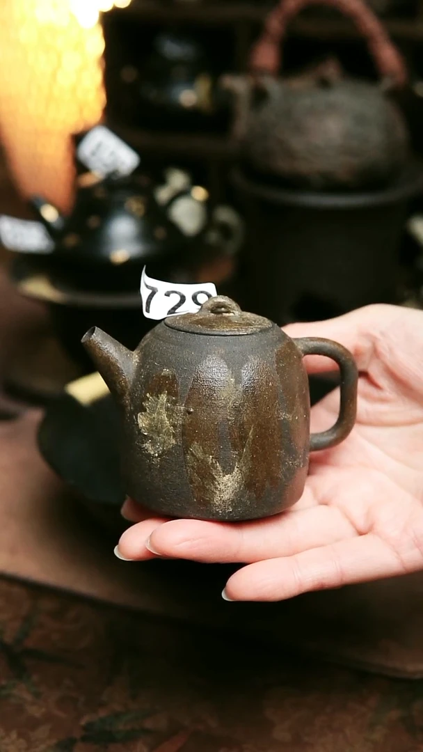 729紫砂全手工粉引茶壶100毫升