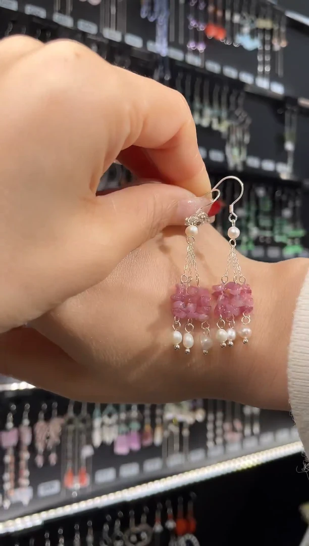 【闪购商品】紫晶耳饰银S925镶嵌小赞