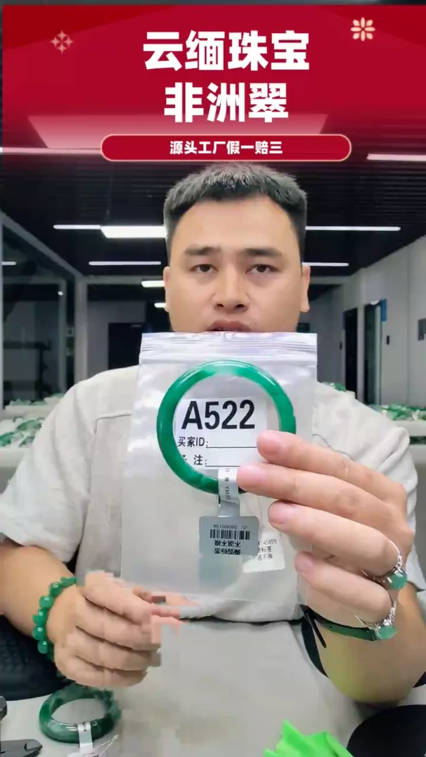 未镶嵌手镯石英质玉（非洲翠）56圈口A522