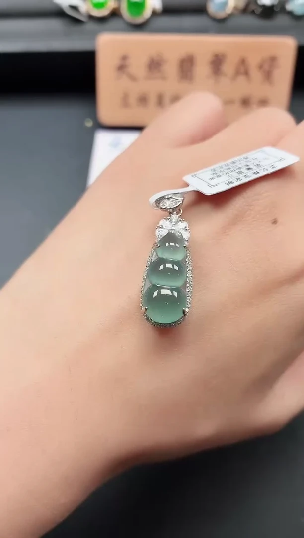 银S925镶嵌戒指翡翠1