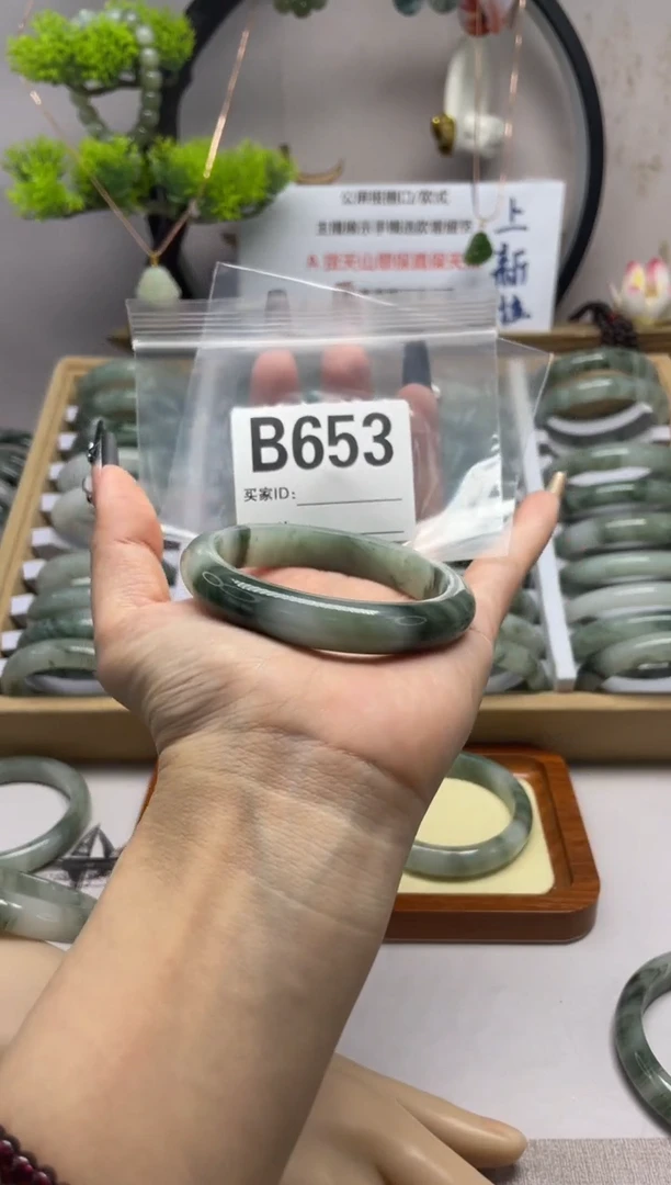 【闪购商品】石英质玉（天山翠）手镯未镶嵌b653