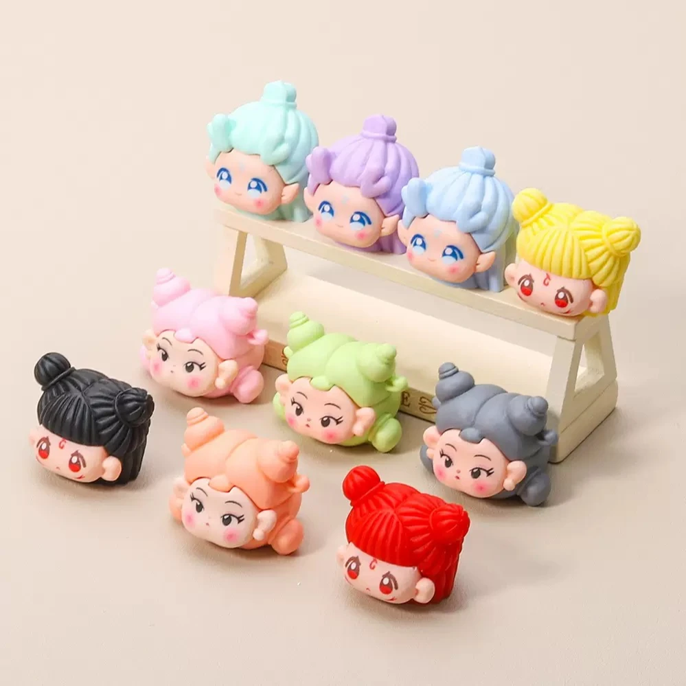 哪吒萌粒 立体diy饰品树脂车载桌面小摆件钥匙扣潮玩盲袋