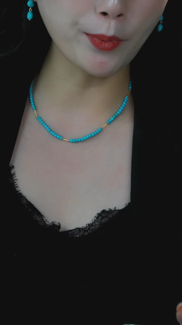 【闪购商品】绿松石项链18K金镶嵌多样性发货一件