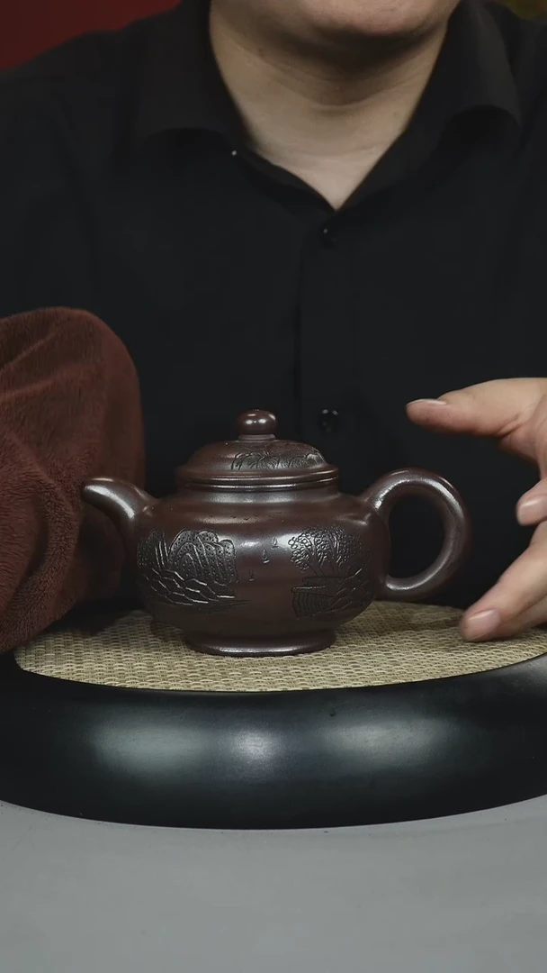 茶壶紫砂黑料石红 掇只