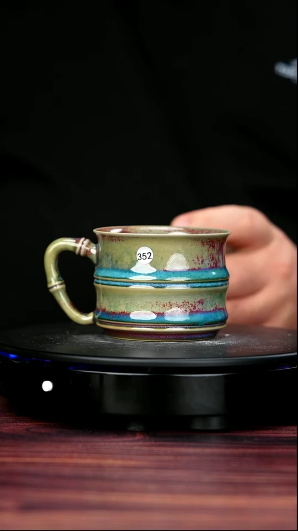 其他钧瓷#盼龙窑一级品原矿钧瓷竹节马克杯