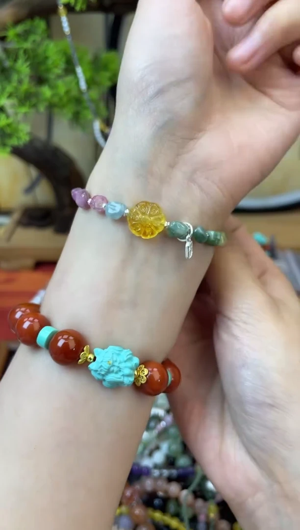 【闪购商品】碧玺手链银S925镶嵌339手串