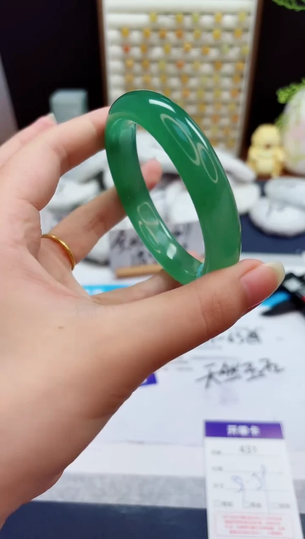 未镶嵌手镯石英质玉431-东陵玉-圈口58