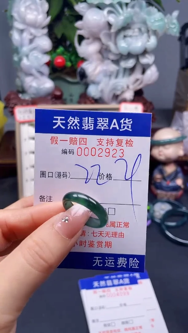 翡翠戒指未镶嵌22*2923--