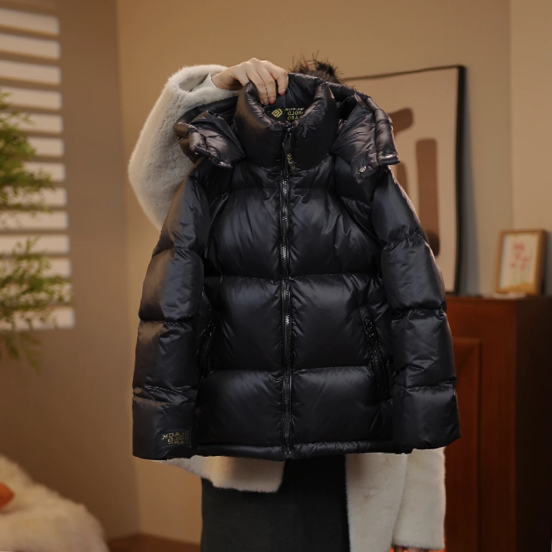 现货金标新款儿童中大童加厚连帽羽绒外套111