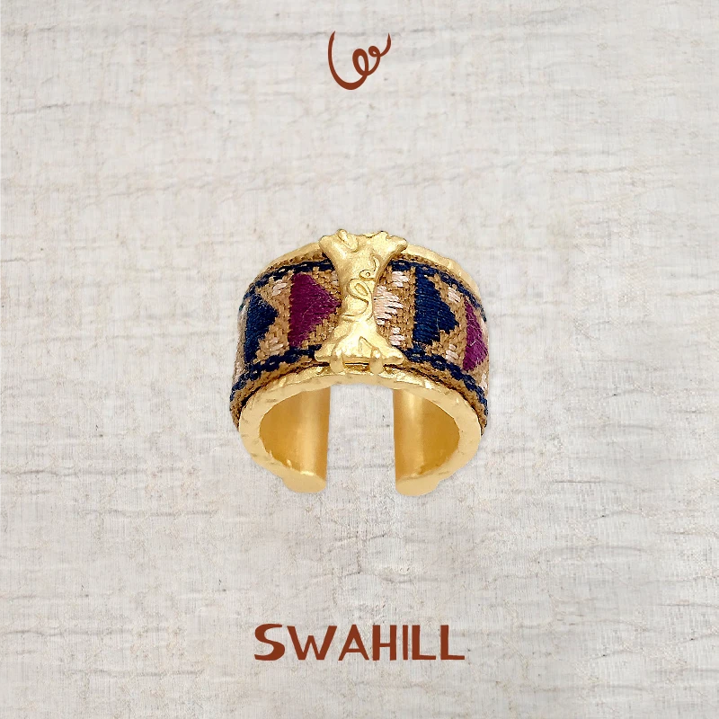 925银布艺戒指 SWAHILL 斯瓦山丘 Trip.03 Changa沙漏织片戒指