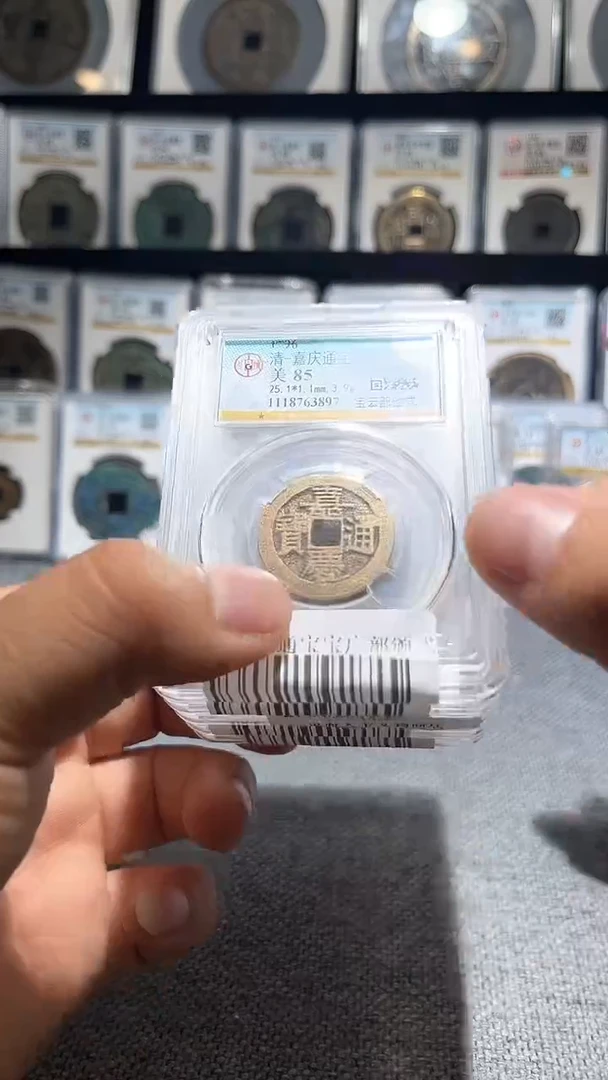 铜A028公博嘉庆通宝宝云部颁式85分一枚