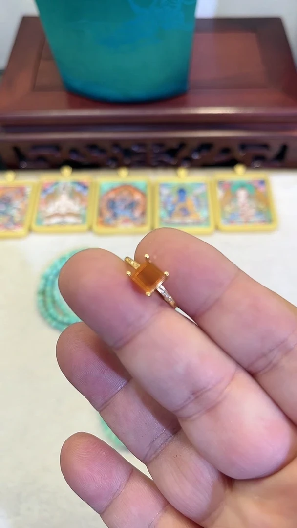 【闪购商品】欧泊戒指银S925镶嵌戒指