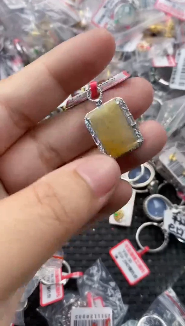 银S925镶嵌戒指翡翠1313  5