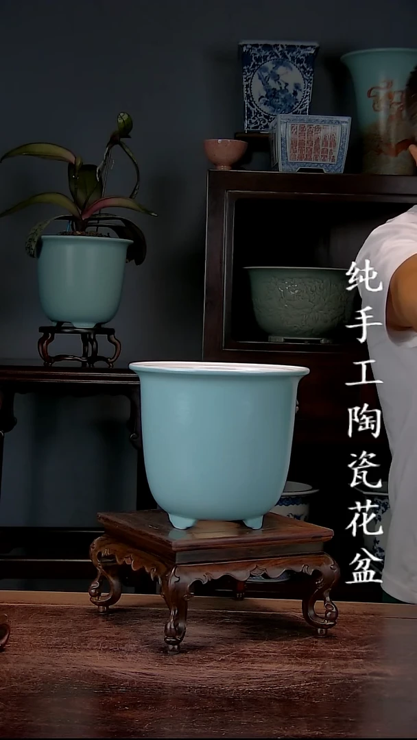 景德镇陶瓷手工花盆