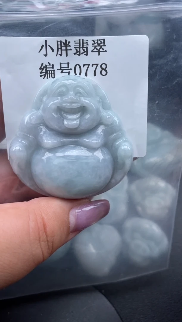 翡翠未镶嵌颈饰缅甸天然A货翡翠微瑕0778