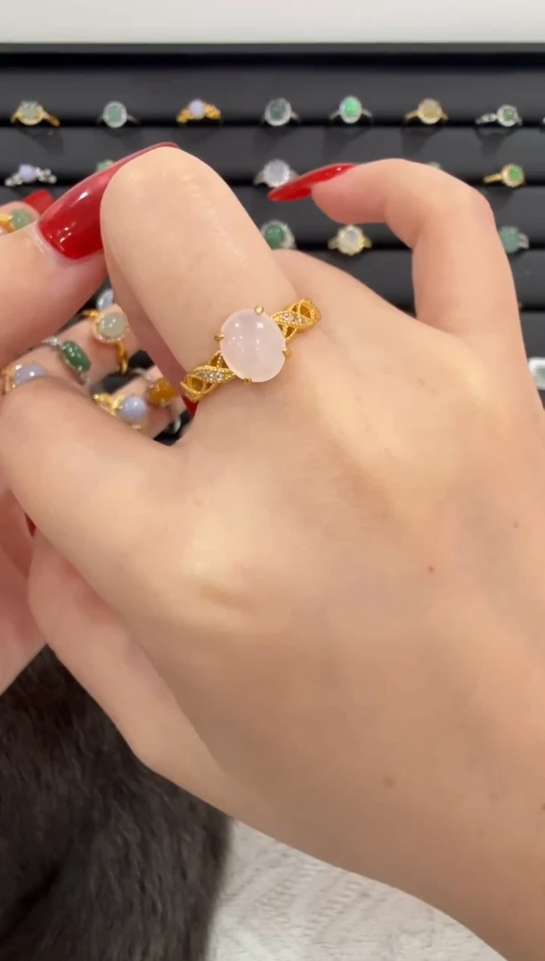 银S925镶嵌戒指翡翠026