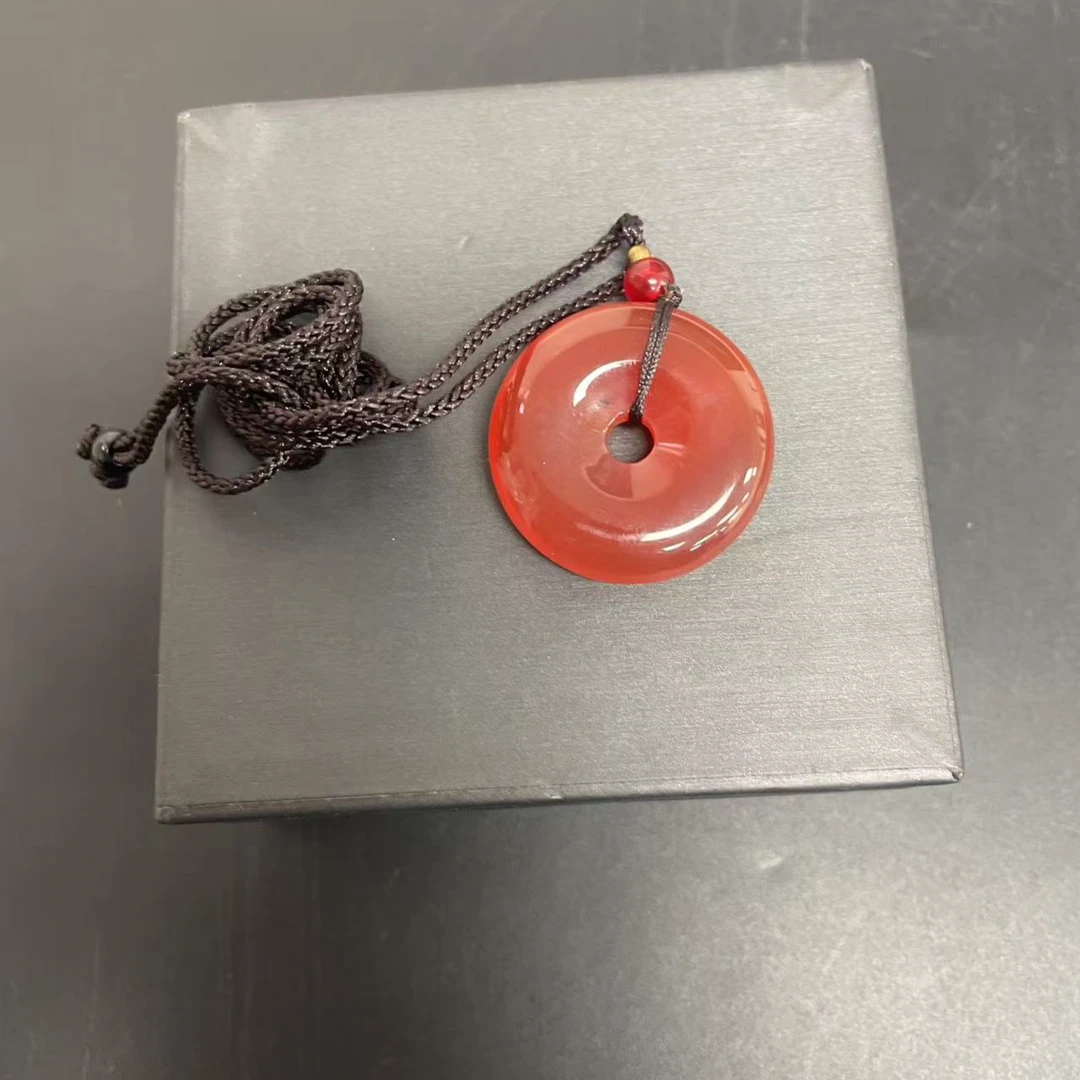 【小杰推荐】冰飘南红平安扣吊坠（多样性发其一）6307