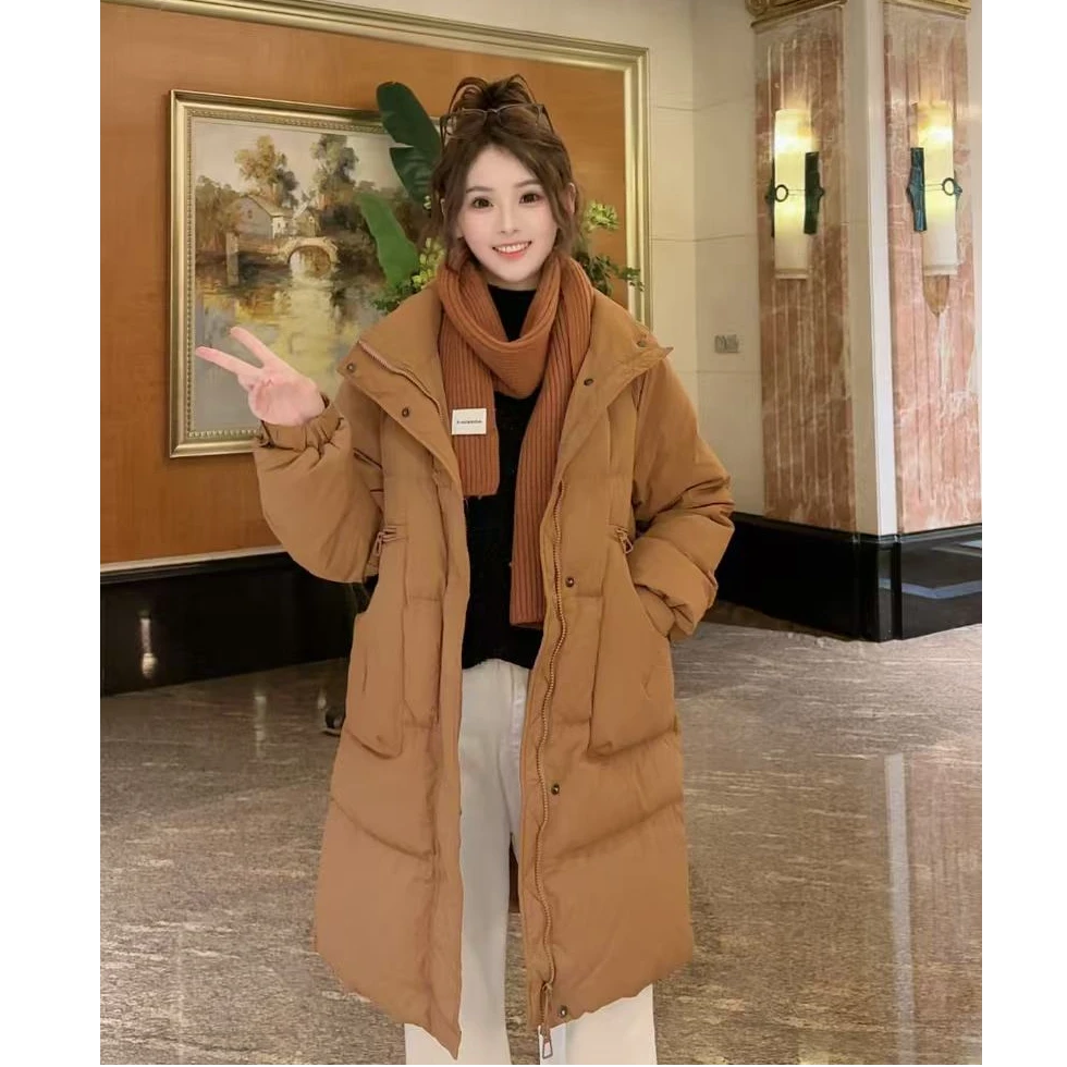 新款爆款2025女中长款羽绒服立领正品显瘦时尚8917百搭保暖加厚