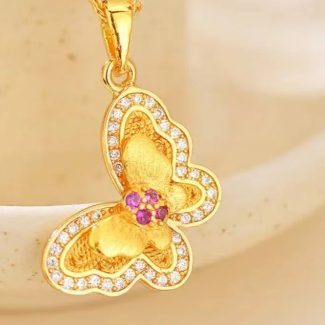 合金吊坠 镀K金吊坠 双层蝶翼吊坠多样性发货5194