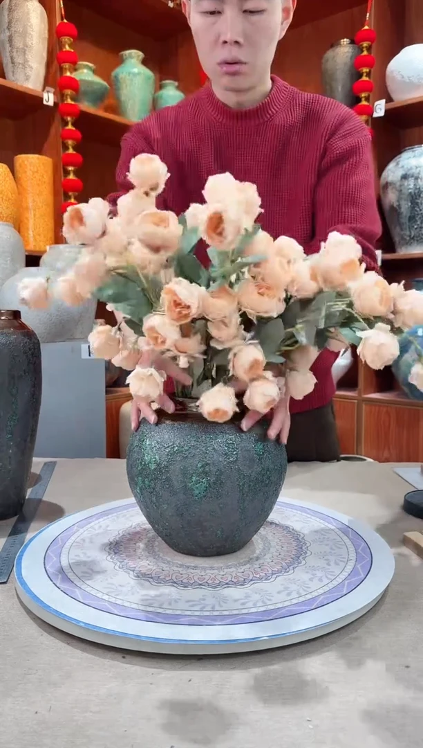 【闪购商品】瓶陶瓷花瓶 无花 青铜小号