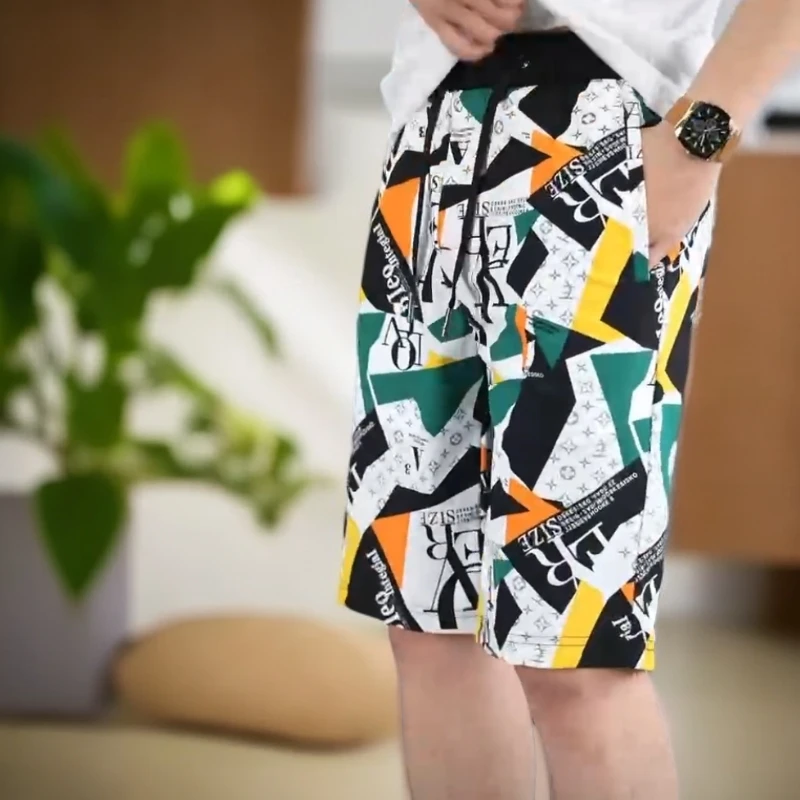 806男士夏季宽松大码速干沙滩短裤五分裤休闲中裤