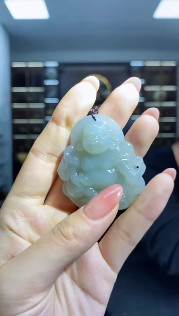 【闪购商品】和田玉颈饰未镶嵌财神清货3