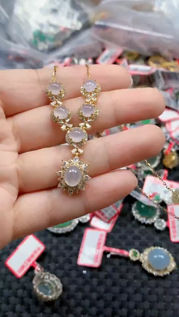 银S925镶嵌戒指翡翠天然A货缅甸翡翠