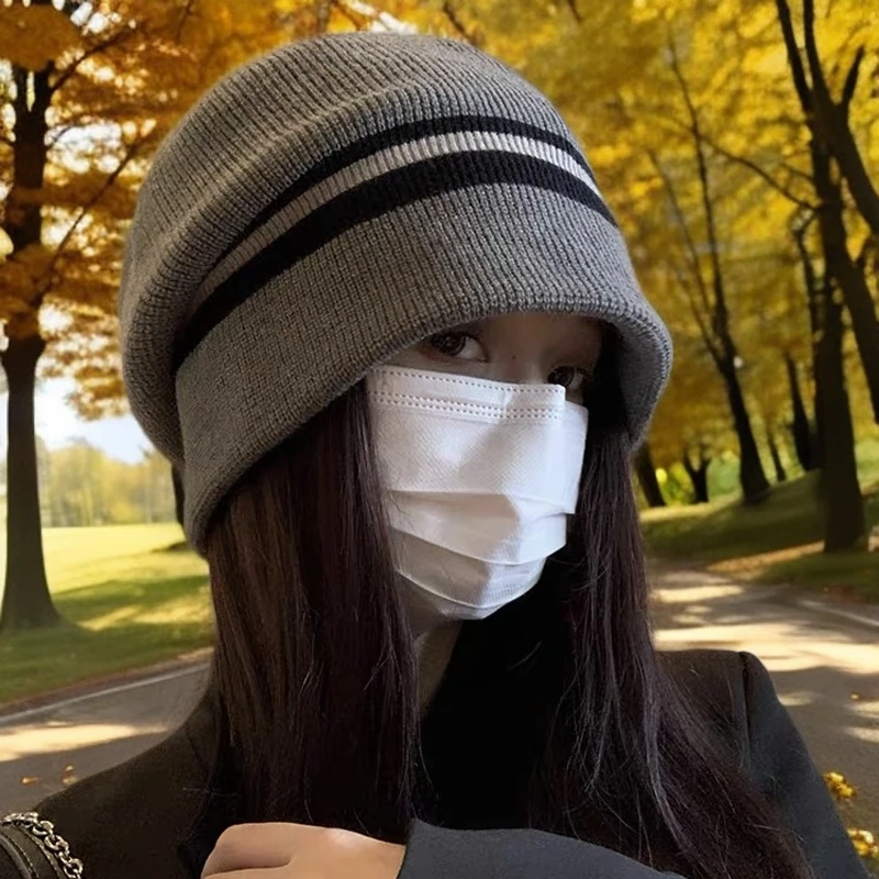 氛围感！慵懒风大头围堆堆帽女秋冬保暖百搭冷帽显脸小套头包头帽