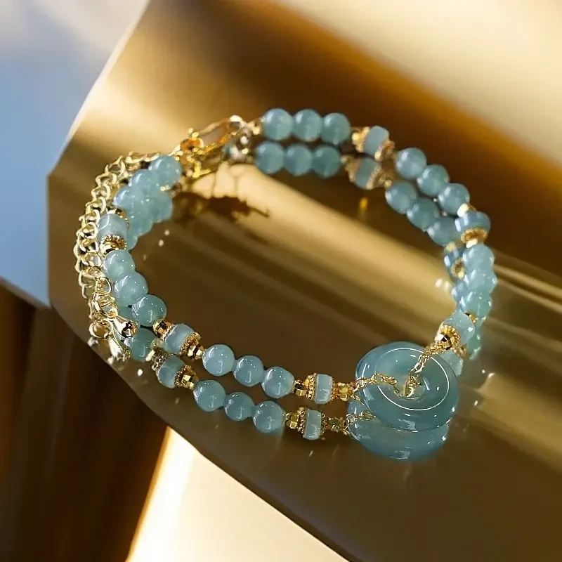 【巧玲专享】天然平安扣蓝水翡翠手链女轻奢高级感手串多样式发货