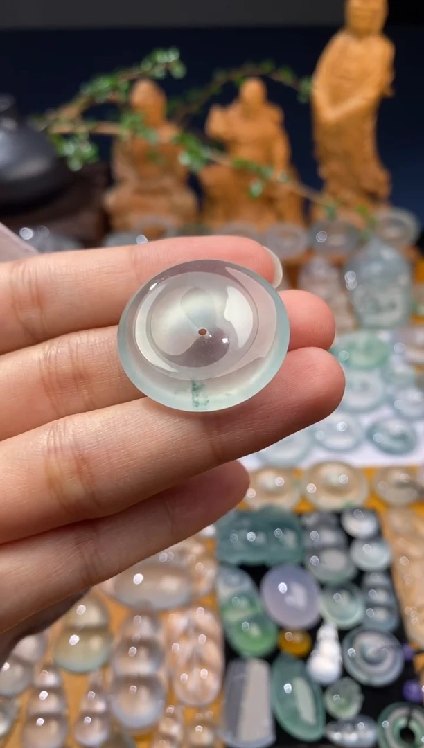 吊坠(不含链)未镶嵌翡翠平安扣