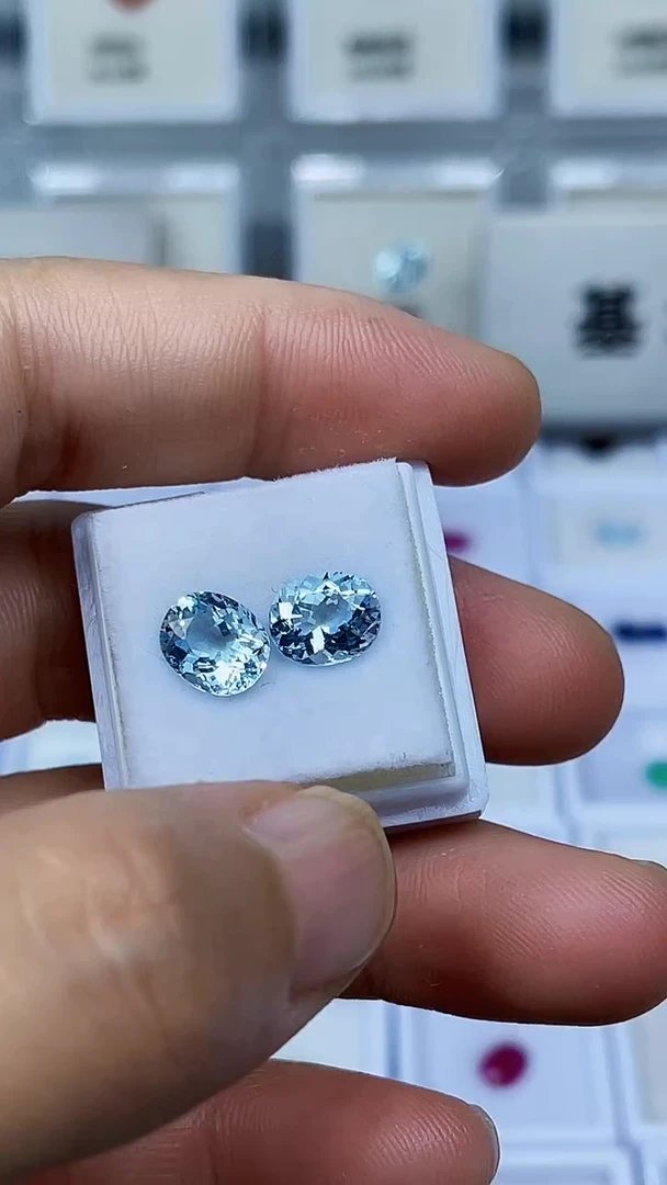 未镶嵌笔搁海蓝宝石裸石