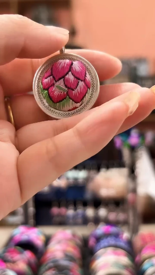 织绣艺枝独绣老绣饰品34