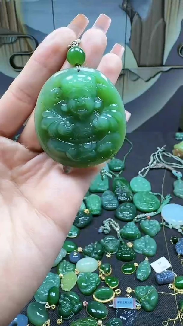 和田玉未镶嵌挂件1