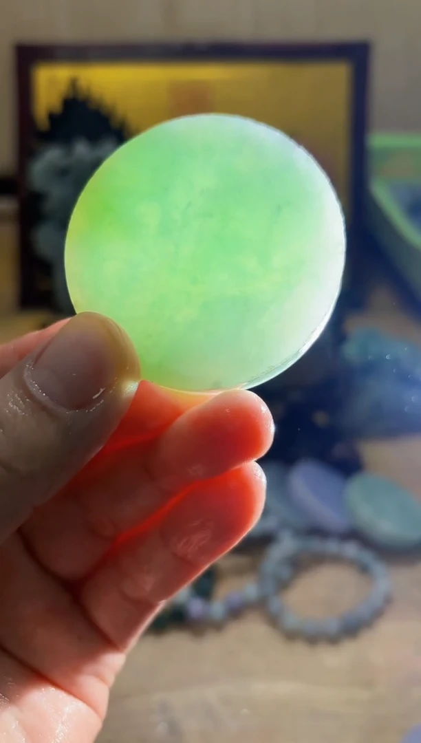 未镶嵌挂件翡翠A货常星6424