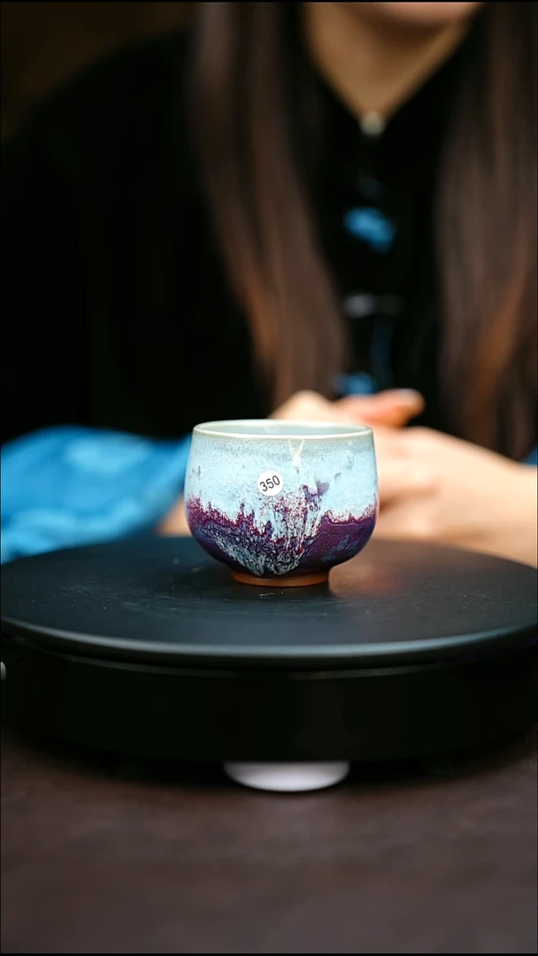 350#原矿钧瓷炉钧釉龙蛋杯