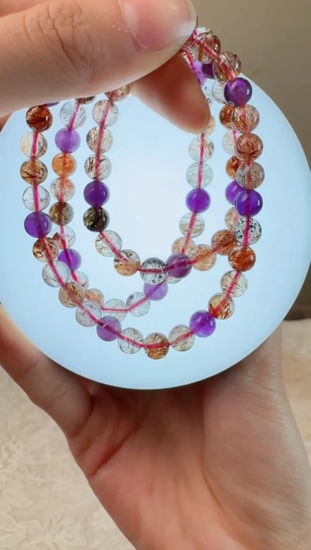 【闪购商品】水晶手串未镶嵌天然超七手串 多样性发其一SG7