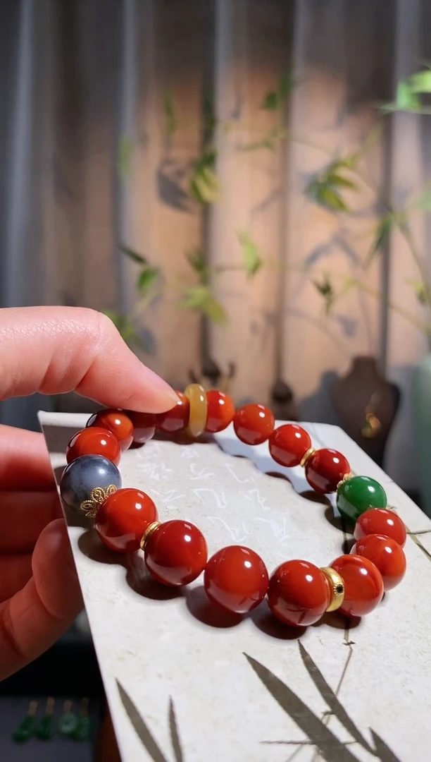 【闪购商品】南红玛瑙手链未镶嵌，原矿南红手串