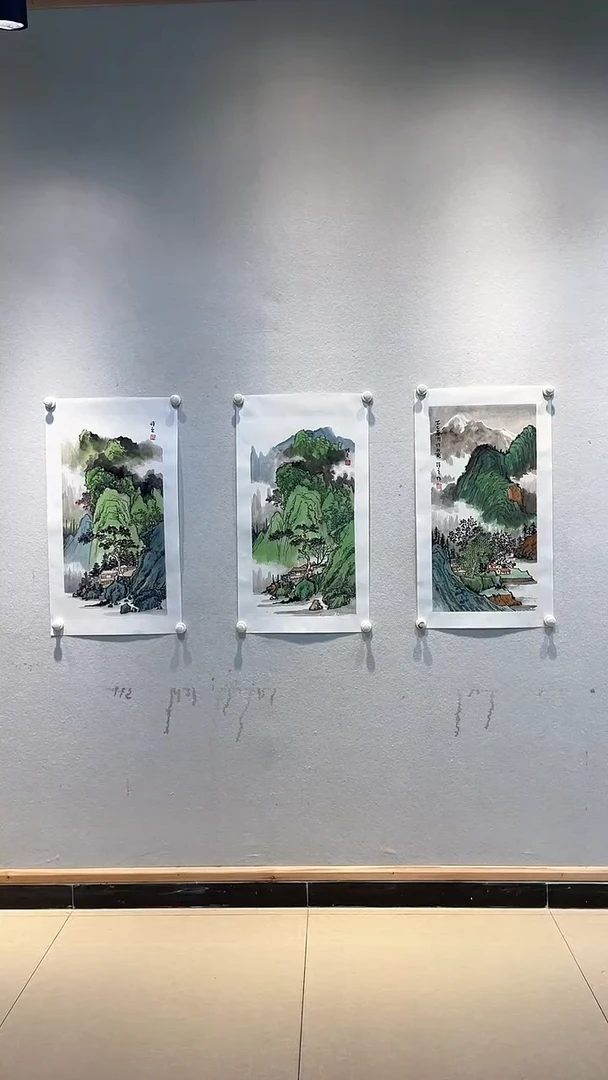 国画Y.谢老师山水作品——2平尺