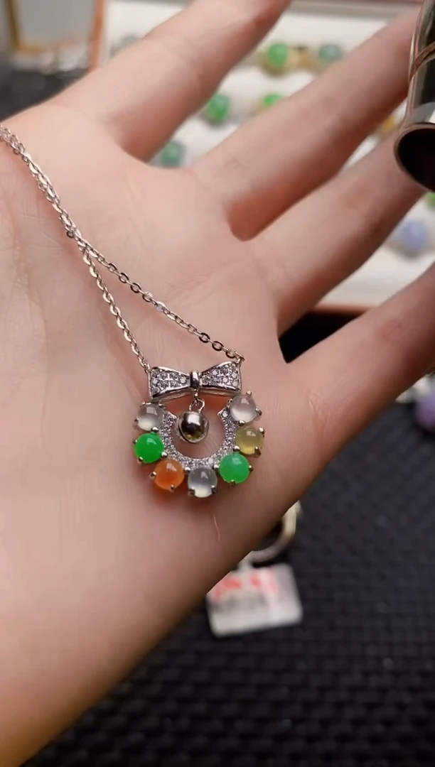 银S925镶嵌戒指翡翠?0265