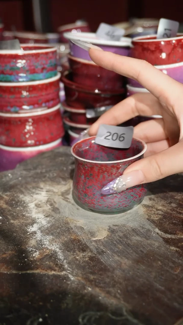 摆件陶精品窑变钧瓷茶器