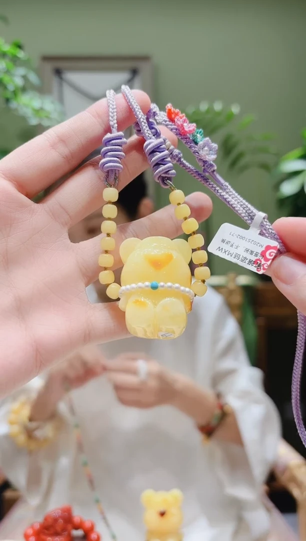 裸石蜜蜡未镶嵌蜜蜡项链MXW1002-71