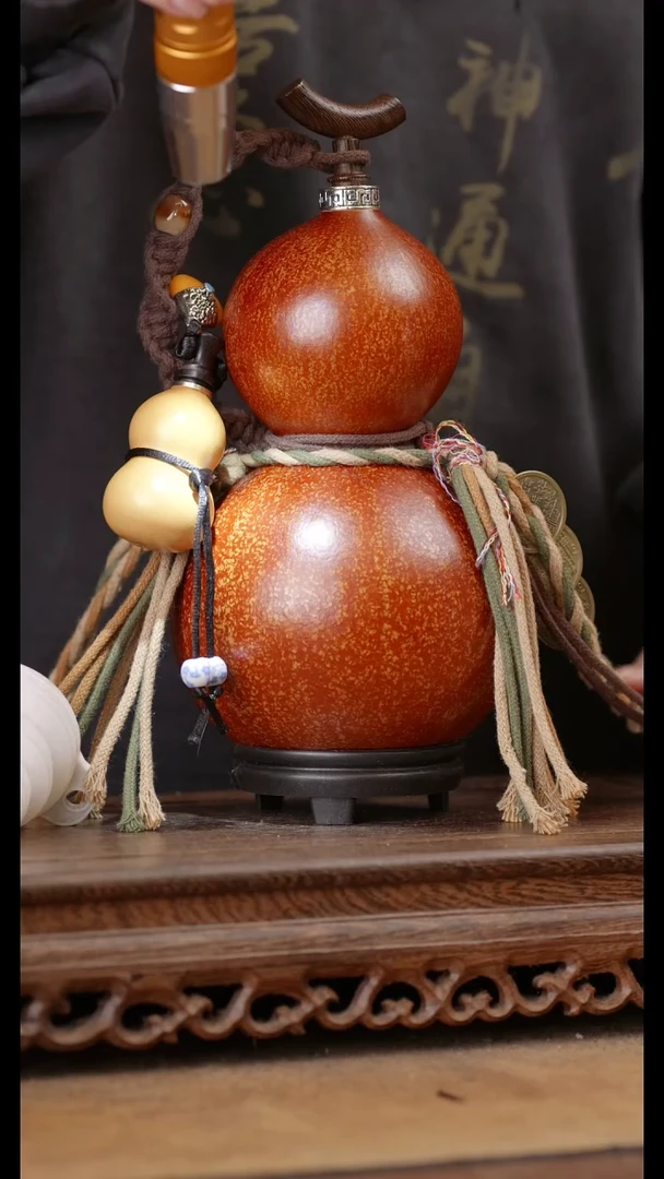 297号精品天然大漆酒葫芦一物一拍~